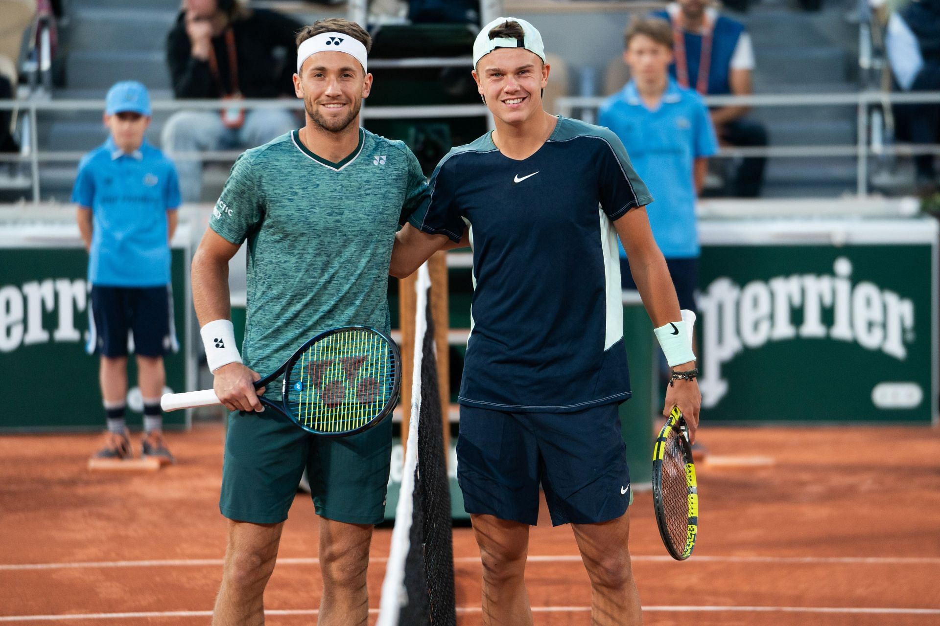 Casper Ruud and Holger Rune at the 2022 French Open - Source: Getty